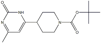 4-(6-Methyl-2-oxo-2,3-dihydro-pyrimidin-4-yl)-piperidine-1-carboxylic acid tert-butyl ester 结构式