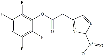 2,3,5,6-tetrafluorophenyl 2-(2-nitro-2H-imidazol-4-yl)acetate 结构式