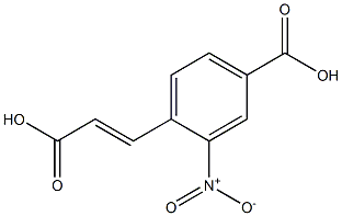 4-(2-carboxyvinyl)-3-nitrobenzoic acid 结构式