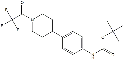 tert-butyl 4-(1-(2,2,2-trifluoroacetyl)piperidin-4-yl)phenylcarbamate 结构式