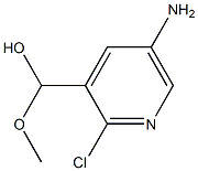 (5-amino-2-chloropyridin-3-yl)(methoxy)methanol 结构式