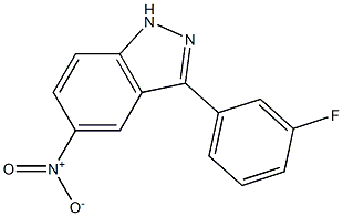 3-(3-fluorophenyl)-5-nitro-1H-indazole 结构式