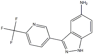 3-(6-(trifluoromethyl)pyridin-3-yl)-1H-indazol-5-amine 结构式