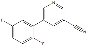 5-(2,5-difluorophenyl)pyridine-3-carbonitrile 结构式