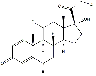 6A-甲基泼尼松龙 结构式