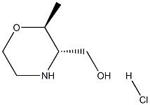 ((2S,3S)-2-甲基-3-羟甲基吗啉盐酸盐 结构式
