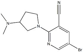 5-bromo-2-(3-(dimethylamino)pyrrolidin-1-yl)pyridine-3-carbonitrile 结构式