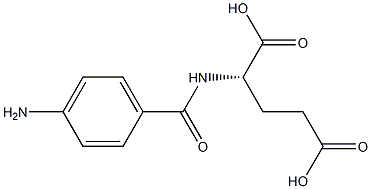 N-对氨基苯酰-L-谷氨酸 结构式