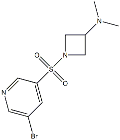 1-(5-broMopyridin-3-ylsulfonyl)-N,N-diMethylazetidin-3-aMine 结构式