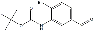 (2-BroMo-5-forMyl-phenyl)-carbaMic acid tert-butyl ester 结构式