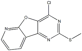 4-Chloro-2-(methylsulfanyl)pyrido[3',2':4,5]furo-[3,2-d]pyrimidine 结构式