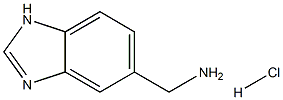 1H-Benzimidazol-5-ylmethylamine hydrochloride 结构式
