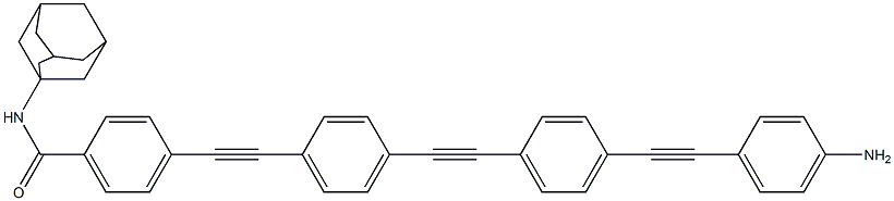 N-金刚烷基-4-(4-(4-(氨基基苯乙炔基)苯乙炔基)苯乙炔基)苯甲酰胺 结构式