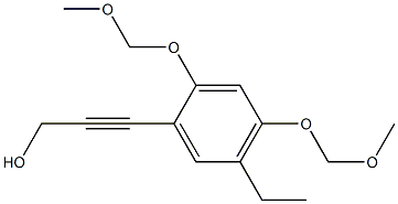 3-(5-ethyl-2,4-bis(MethoxyMethoxy)phenyl)prop-2-yn-1-ol 结构式