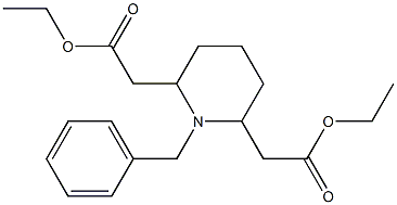 diethyl 2,2'-((2R,6R)-1-benzylpiperidine-2,6-diyl)diacetate 结构式