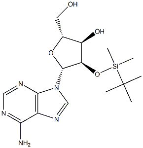 2'-O-tert-Butyldimethylsilyladenosine 结构式