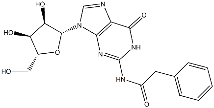 N2-Phenylacetyl-L-guanosine 结构式