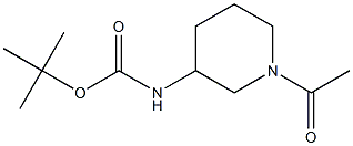 1-乙酰基-3-BOC-氨基哌啶 结构式