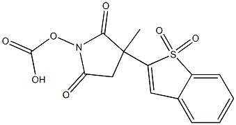 (1,1-二氧苯并噻吩-2-基)甲基(2,5-二氧代吡咯烷-1-基)碳酸酯 结构式