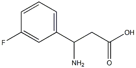(RS)-3-氨基-3-(3-氟苯基)丙酸 结构式