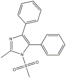 1-甲烷磺酰基-2-甲基-4,5-二苯基咪唑 结构式