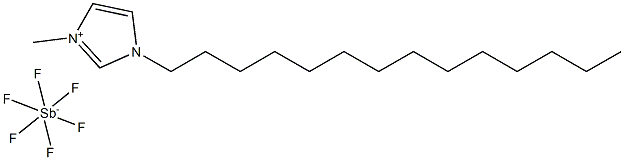 1-十四烷基-3-甲基咪唑六氟锑酸盐 结构式