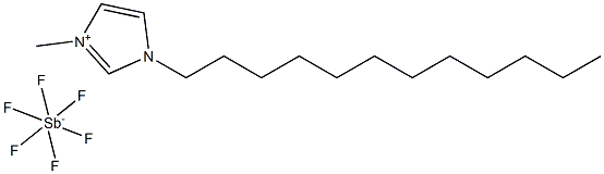 1-十二烷基-3-甲基咪唑六氟锑酸盐 结构式