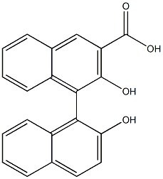 3-羟基-4-(2-羟基-1-萘基)-萘基-2-羧酸 结构式