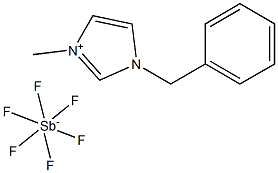 1-苄基-3-甲基咪唑六氟锑酸盐 结构式