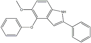 4-苯氧基-5-甲氧基-2-苯基-1H-吲哚 结构式