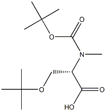 BOC-N-甲基-O-叔丁基-L-丝氨酸 结构式