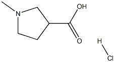 N-甲基吡咯烷-3-羧酸盐酸盐 结构式