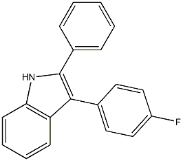 3-(4-氟苯基)-2-苯基吲哚 结构式