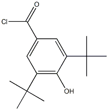 3,5-二叔丁基-4-羟基苯甲酰氯 结构式