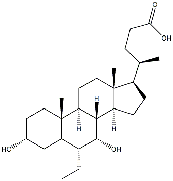 6A-乙基鹅去氧胆酸 结构式