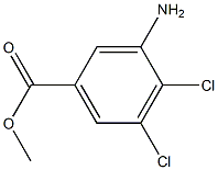 3-氨基-4,5-二氯苯甲酸甲酯 结构式