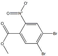 2-硝基-4,5-二溴苯甲酸甲酯 结构式