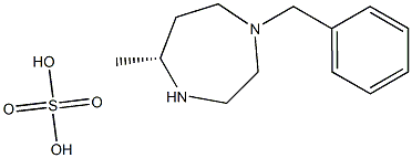 (R)-1-苄基-5-甲基-1,4-二氮杂环庚烷硫酸盐 结构式