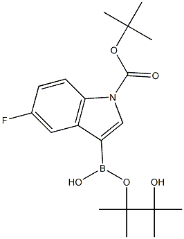 N-BOC-5-氟吲哚-3-硼酸频哪醇酯 结构式