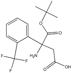 BOC-(RS)-3-氨基-3-(2-三氟甲基苯基)-丙酸 结构式