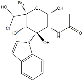 5-Bromo-6-chloro-3-indolyl-2-acetamido-2-deoxy-a-D-glucopyranoside 结构式