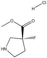 methyl (R)-3-fluoropyrrolidine-3-carboxylate hydrochloride 结构式