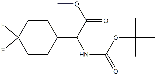 tert-Butoxycarbonylamino-(4,4-difluorocyclohexyl)-acetic acid methyl ester 结构式
