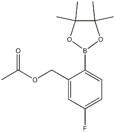 5-氟-2-(4,4,5,5-四甲基-1,3,2-二氧杂硼杂环戊烷-2-基)乙酸苄酯 结构式