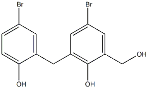 5-Bromo-3-[(5-bromo-2-hydroxyphenyl)methyl]-2-hydroxybenzenemethanol 结构式