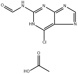 N-(6-Chloro-9H-purin-2-yl)-formamide Acetate 结构式