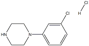 N-(间氯苯基)哌嗪盐酸盐 结构式