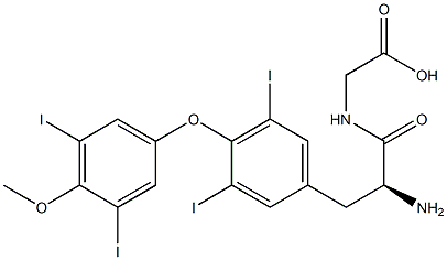 (S)-2-(2-Amino-3-(4-(3,5-diiodo-4-methoxyphenoxy)-3,5-diiodophenyl)propanamido)acetic Acid 结构式