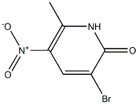 3-Bromo-6-methyl-5-nitro-1H-pyridin-2-one 结构式