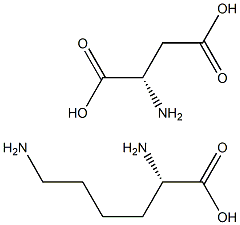L-赖氨酸天冬盐 结构式